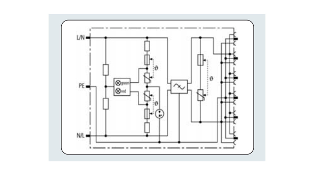 德國盾六位插座【光束防雷】